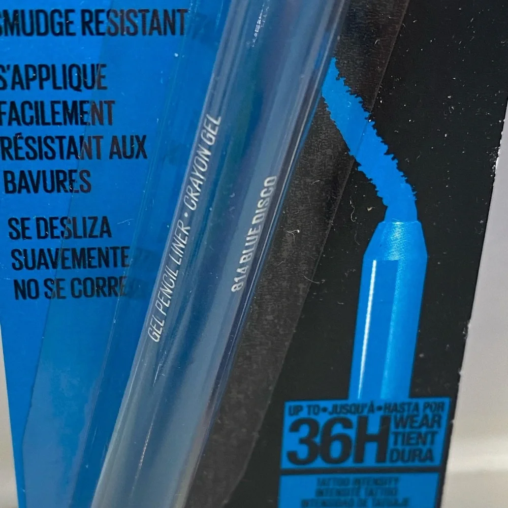 MAYBELLINE BLUE DISCO LINER & LIPSTICK NEW